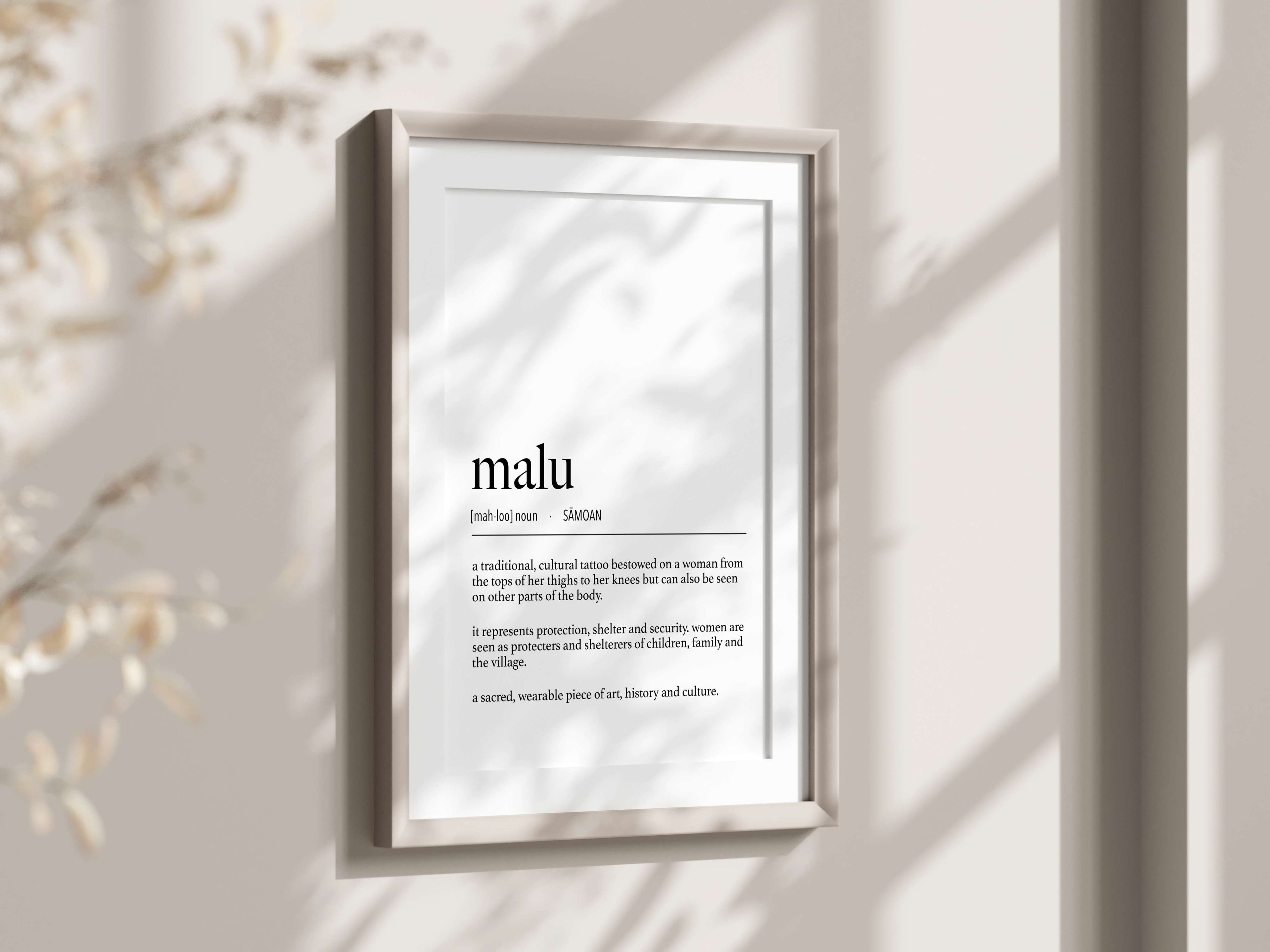 Samoa Malu (Female Tattoo) Definition Digital Download