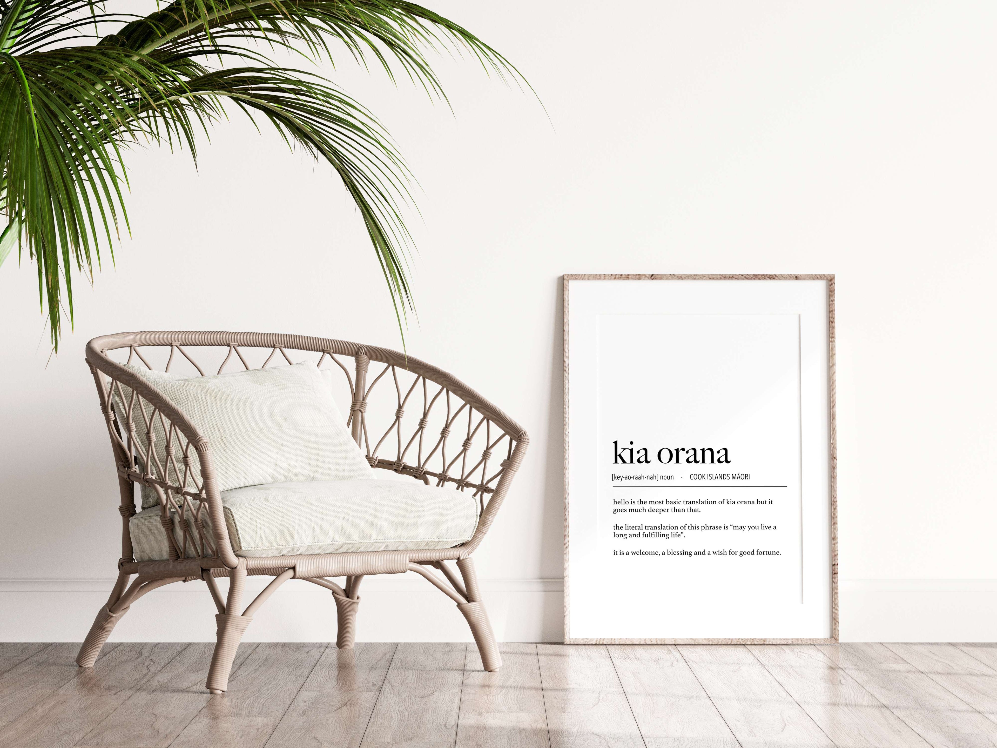 Cook Islands Kia Orana (Hello) Definition Digital Print