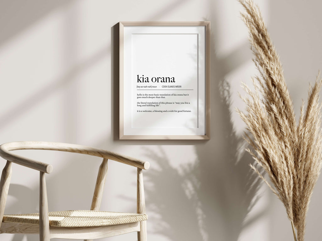 Cook Islands Kia Orana (Hello) Definition Digital Print