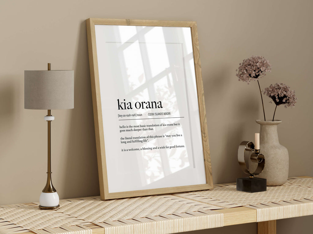 Cook Islands Kia Orana (Hello) Definition Digital Print
