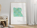 Egypt Map Portrait Physical Print or Canvas