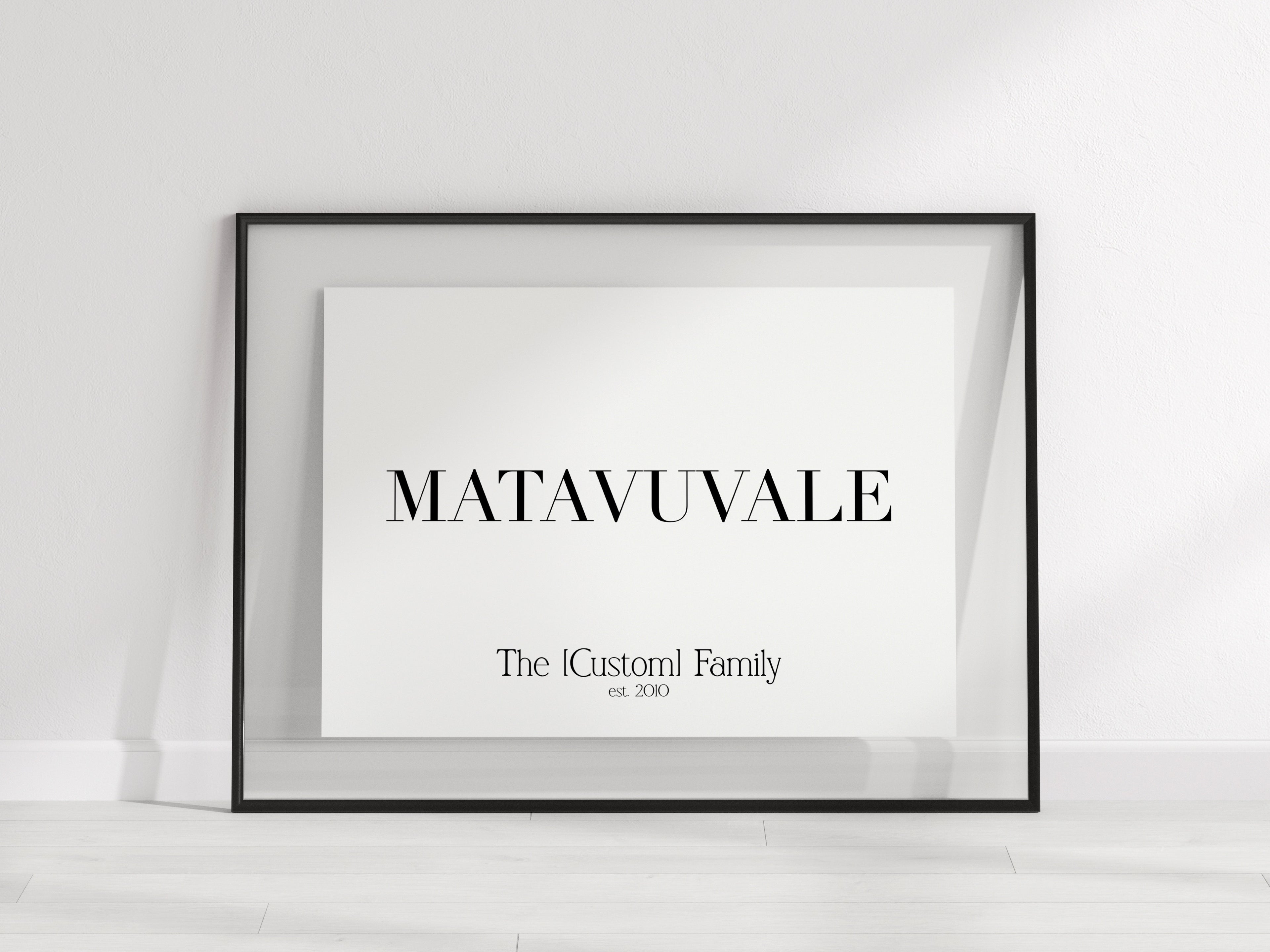 Fiji Custom Matavuvale (Family) Name Digital Download
