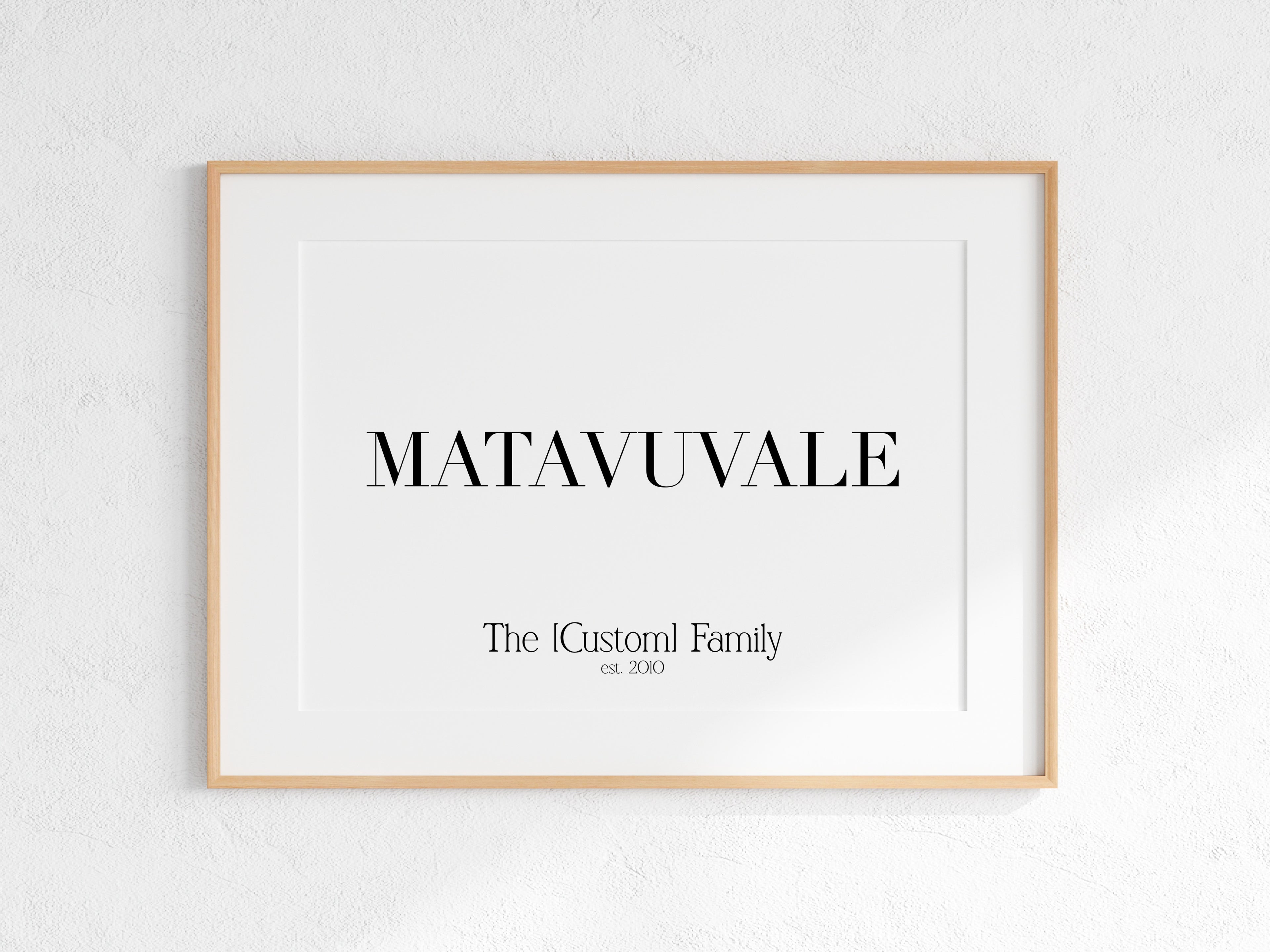 Fiji Custom Matavuvale (Family) Name Digital Download