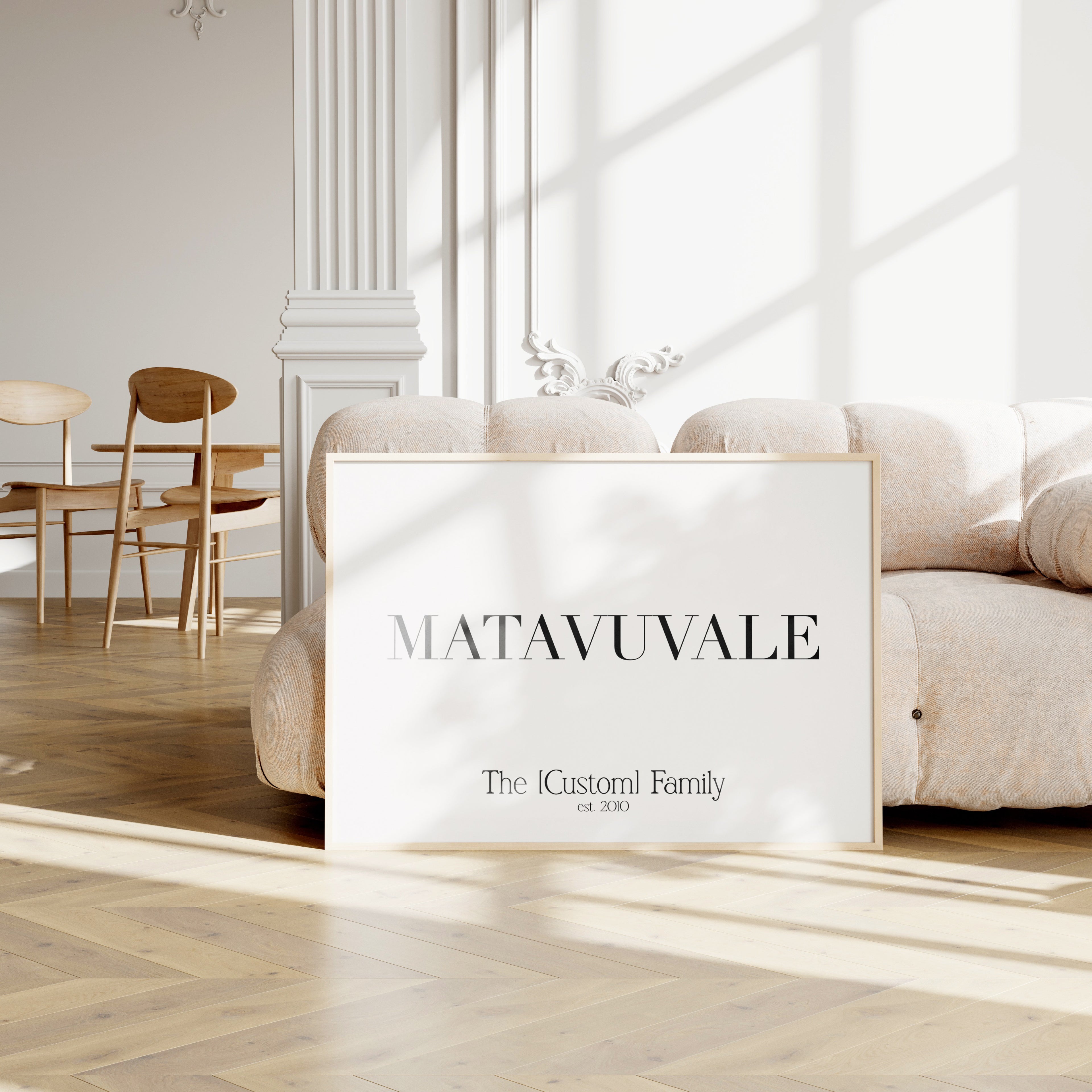 Fiji Custom Matavuvale (Family) Name Physical Print or Canvas