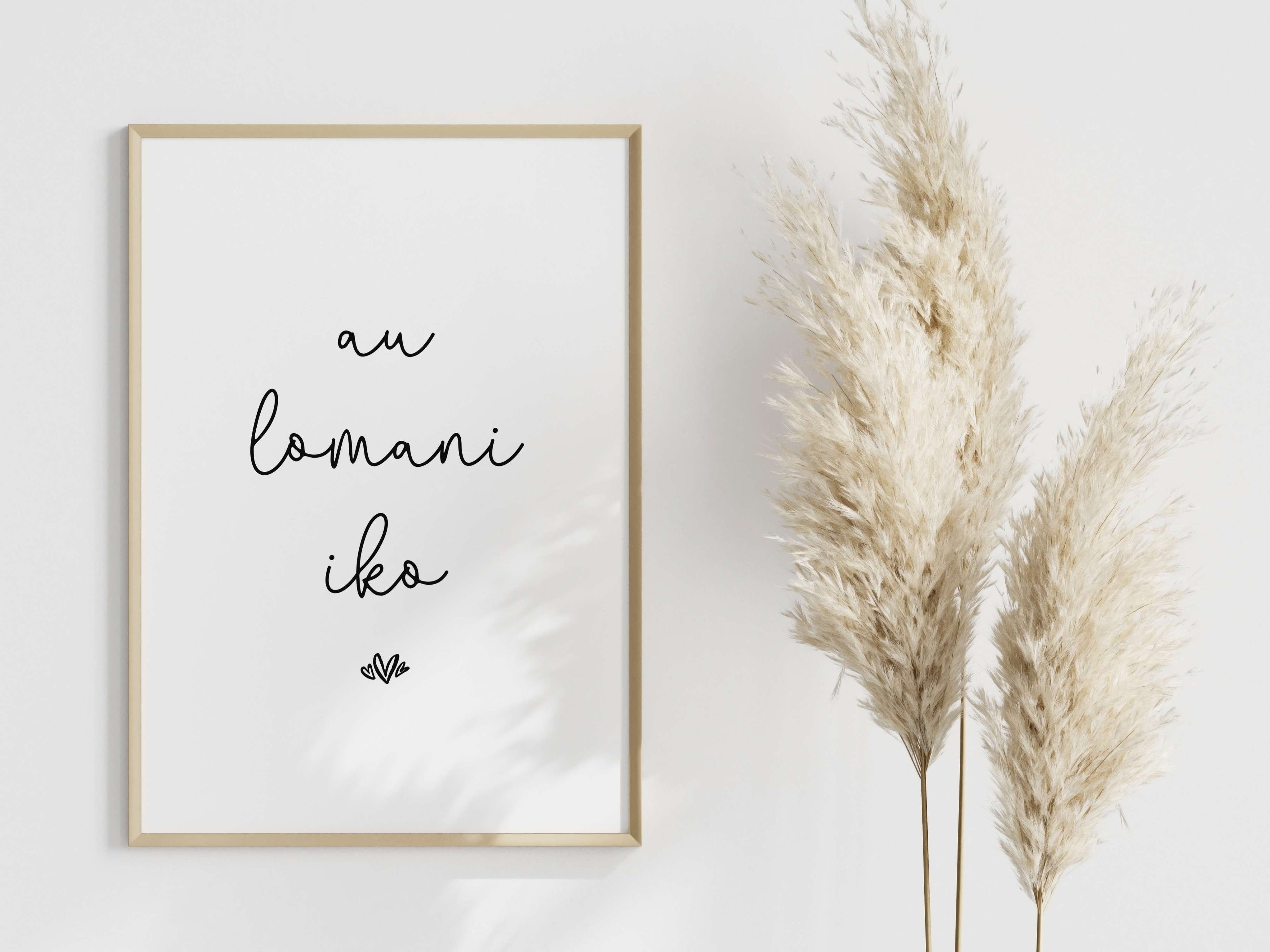 Fiji Au Lomani Iko (I Love You - Platonic) Quote Digital Download