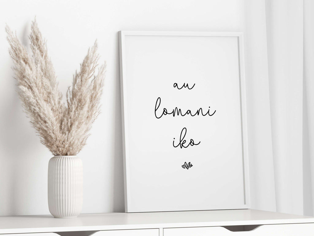 Fiji Au Lomani Iko (I Love You - Platonic) Quote Digital Download