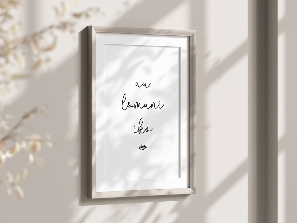 Fiji Au Lomani Iko (I Love You - Platonic) Quote Digital Download