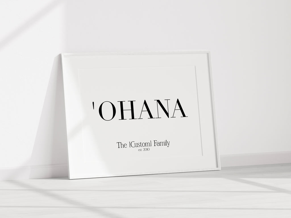 Hawaii Custom Ohana (Family) Name Digital Download