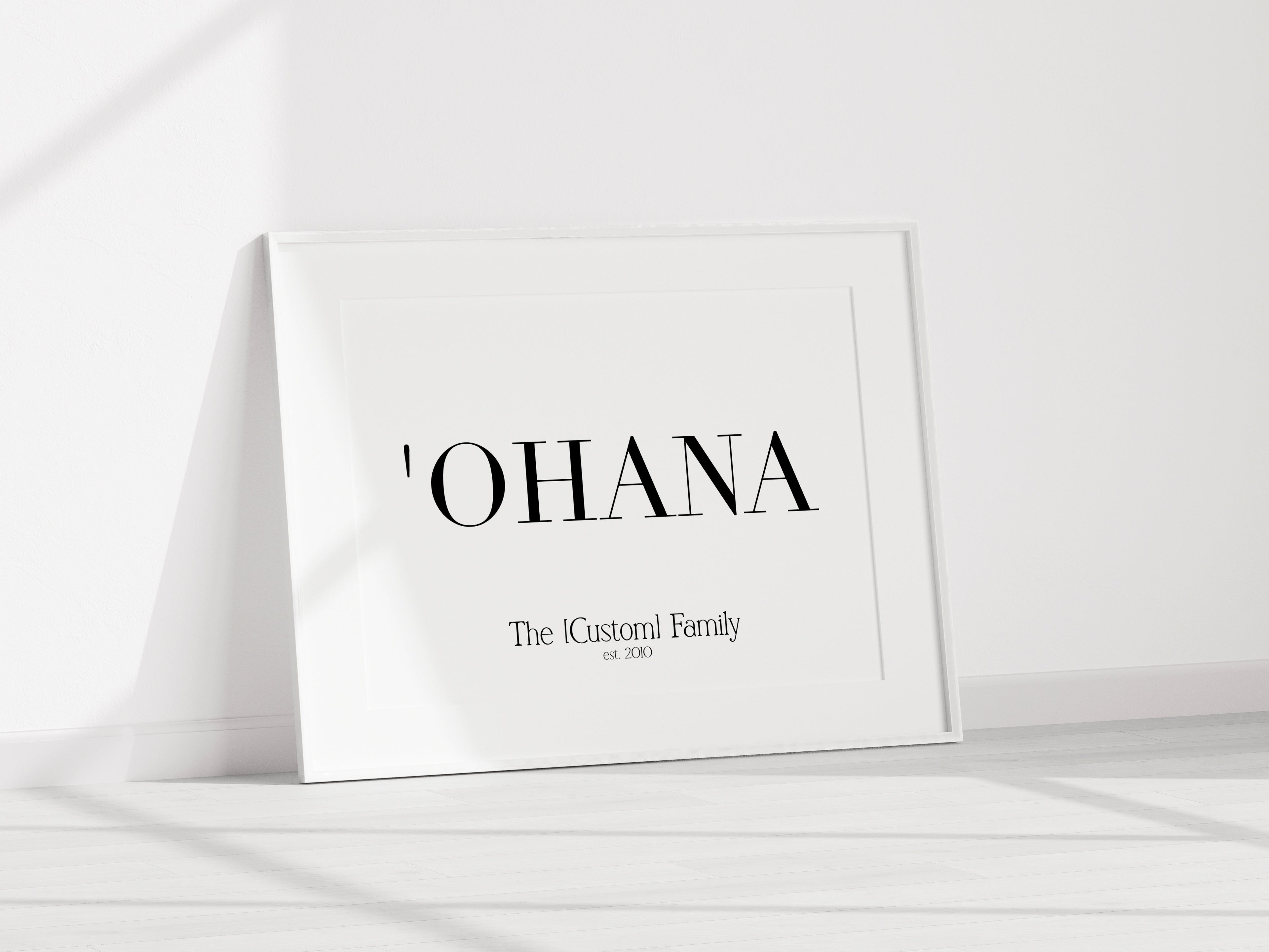 Hawaii Custom Ohana (Family) Name Physical Print or Canvas