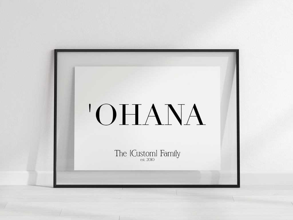 Hawaii Custom Ohana (Family) Name Digital Download