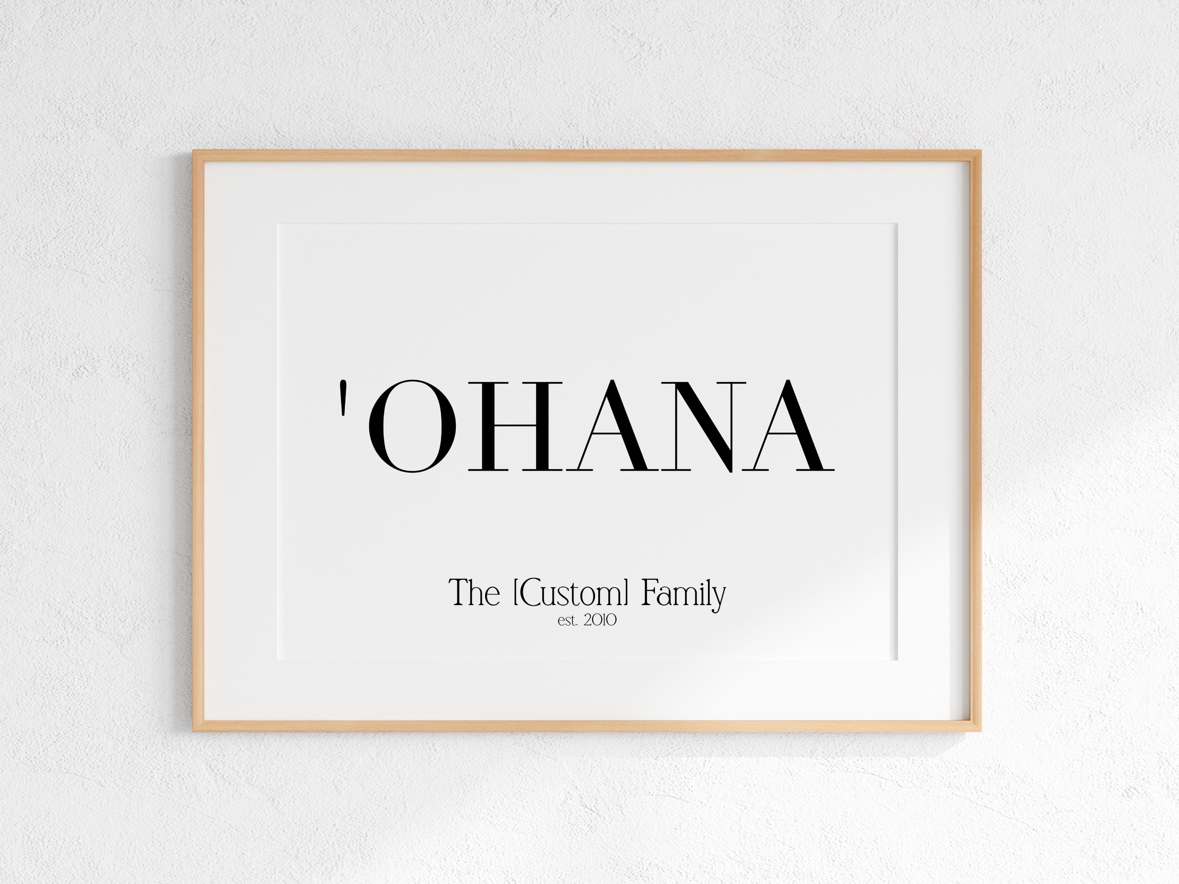 Hawaii Custom Ohana (Family) Name Digital Download