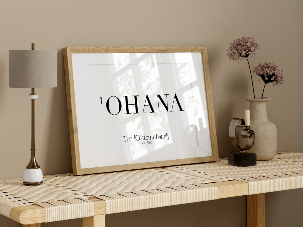 Hawaii Custom Ohana (Family) Name Digital Download