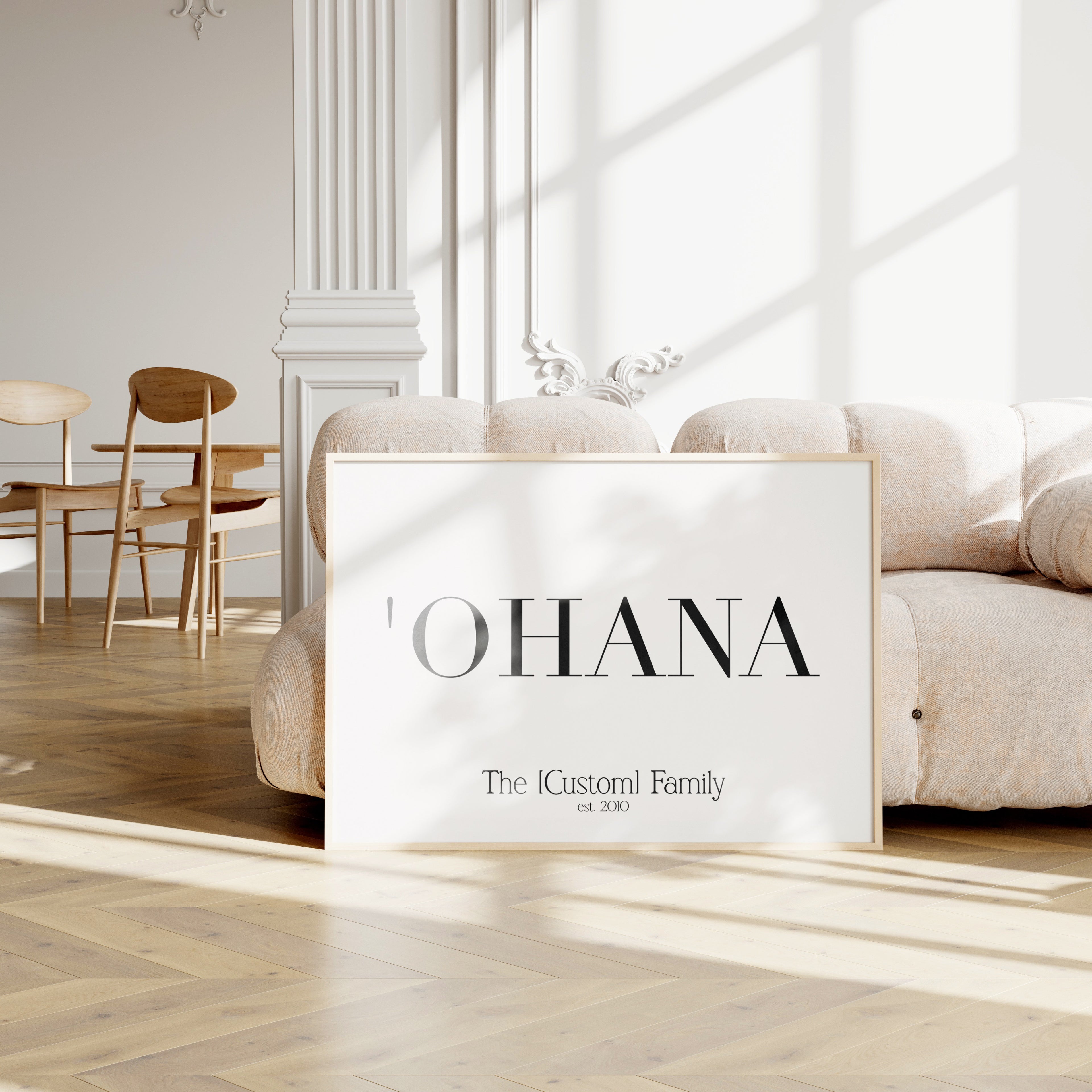 Hawaii Custom Ohana (Family) Name Physical Print or Canvas