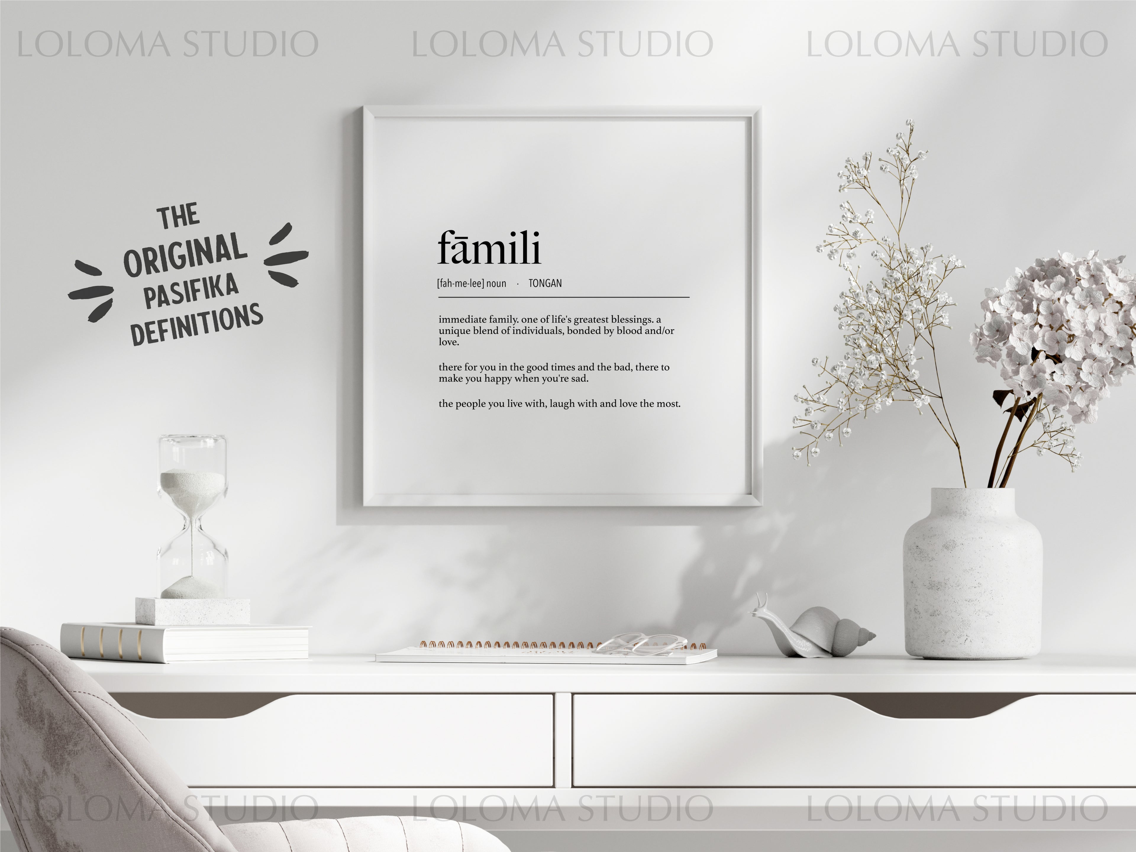 Tonga Fāmili (Immediate Family) Definition Digital Print