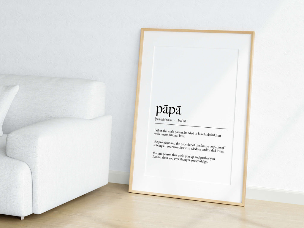 Maori Pāpā (Father) Definition Digital Print