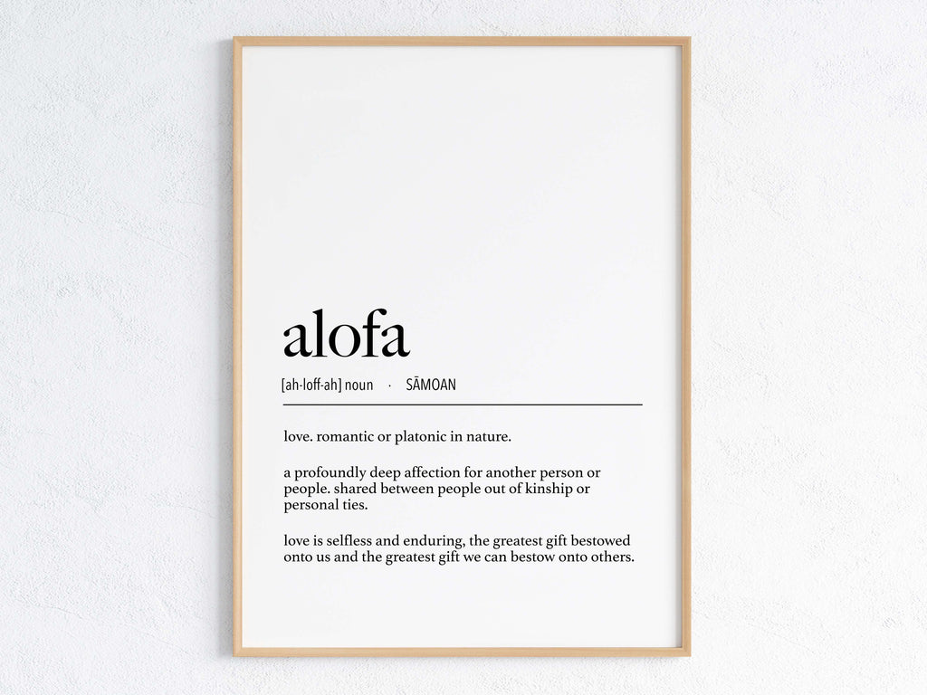 Samoa Alofa (Love) Definition Digital Download