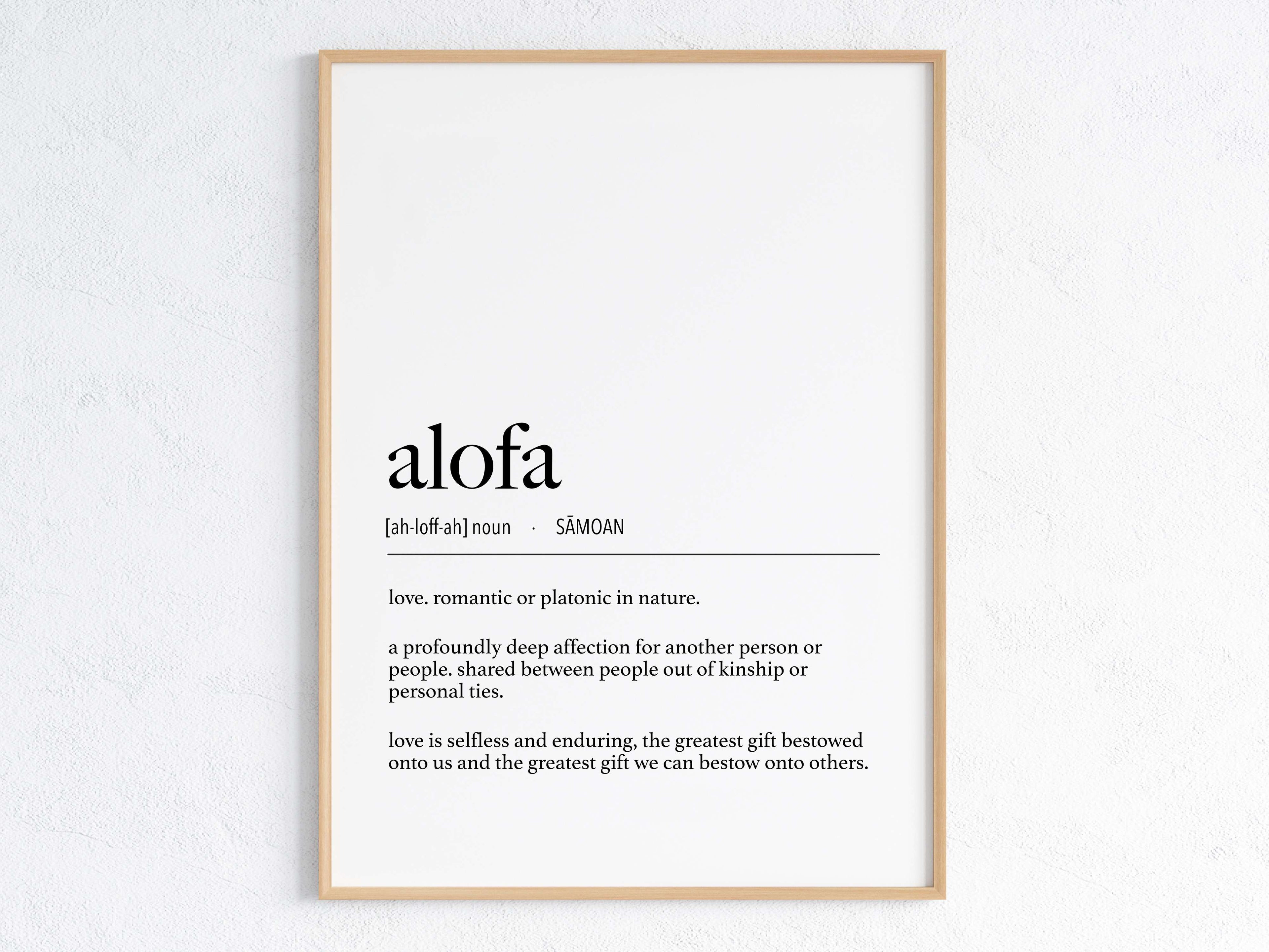 Samoa Alofa (Love) Definition Digital Download