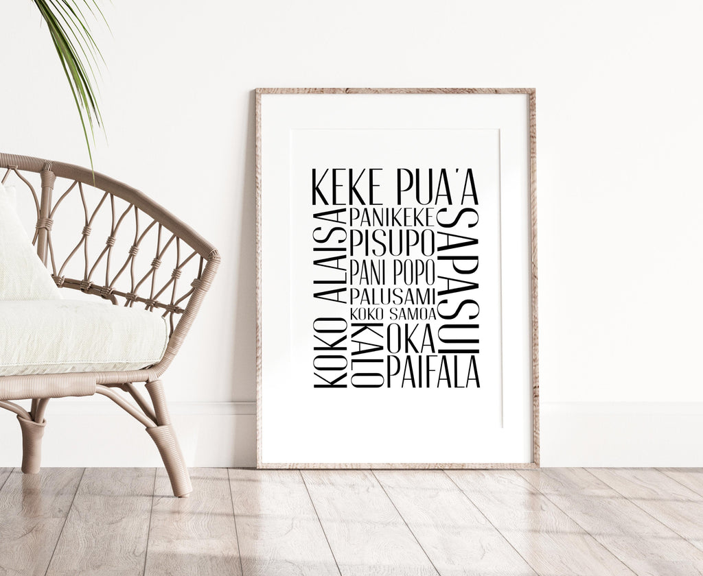 Digital Samoan Foods Kitchen Print