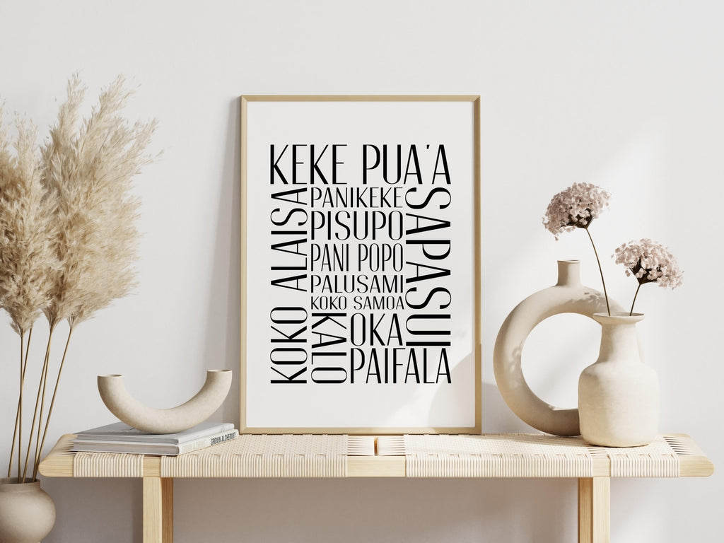 Digital Samoan Foods Kitchen Print