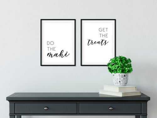 Digital Do The Mahi, Get The Treats (Double) Maori New Zealand Print / Set of 2 / Instant Download