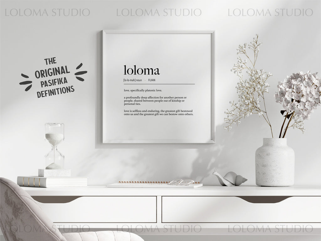 Fiji Loloma (Love - Platonic) Definition Digital Print