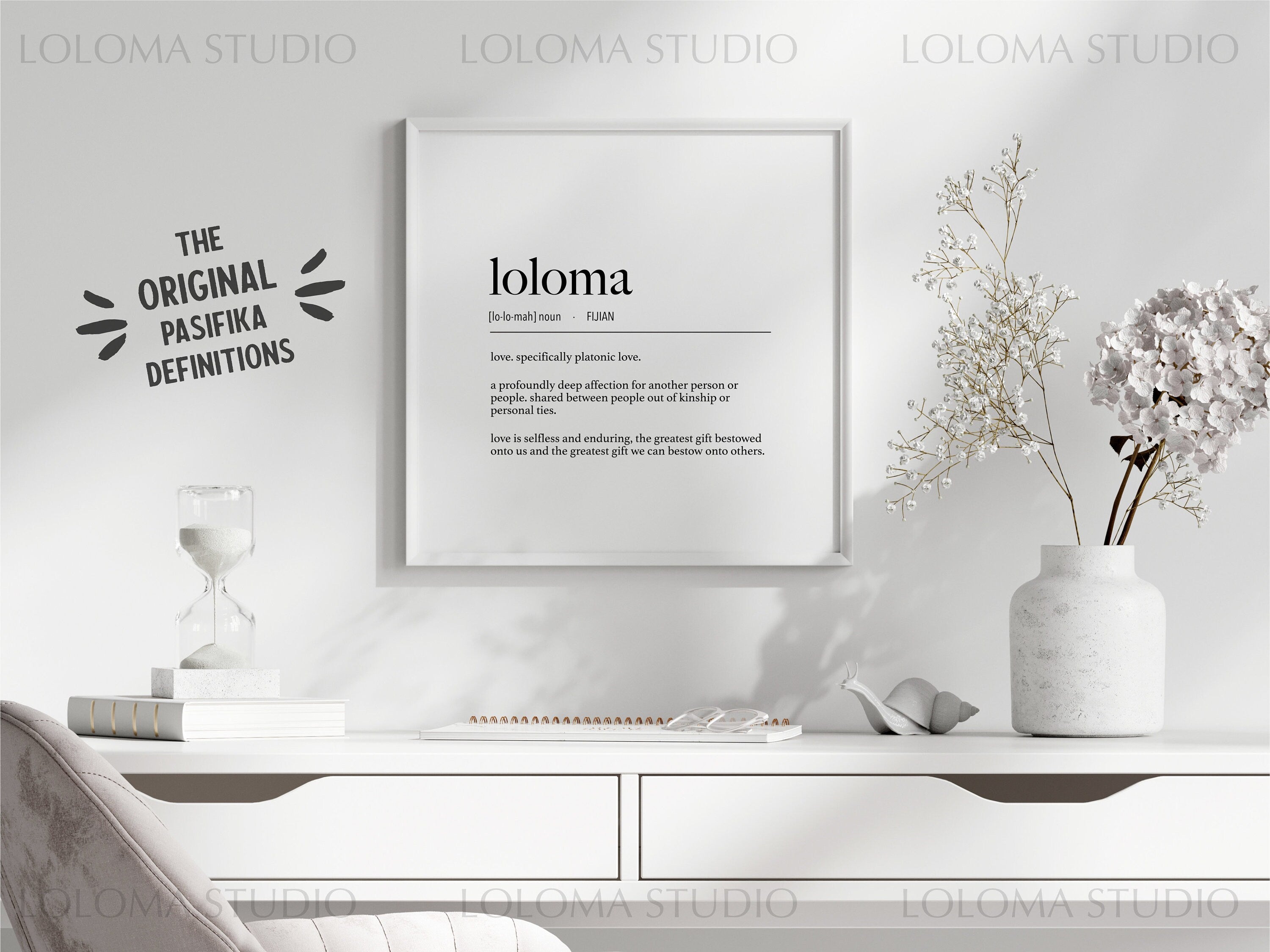 Fiji Loloma (Love - Platonic) Definition Digital Print