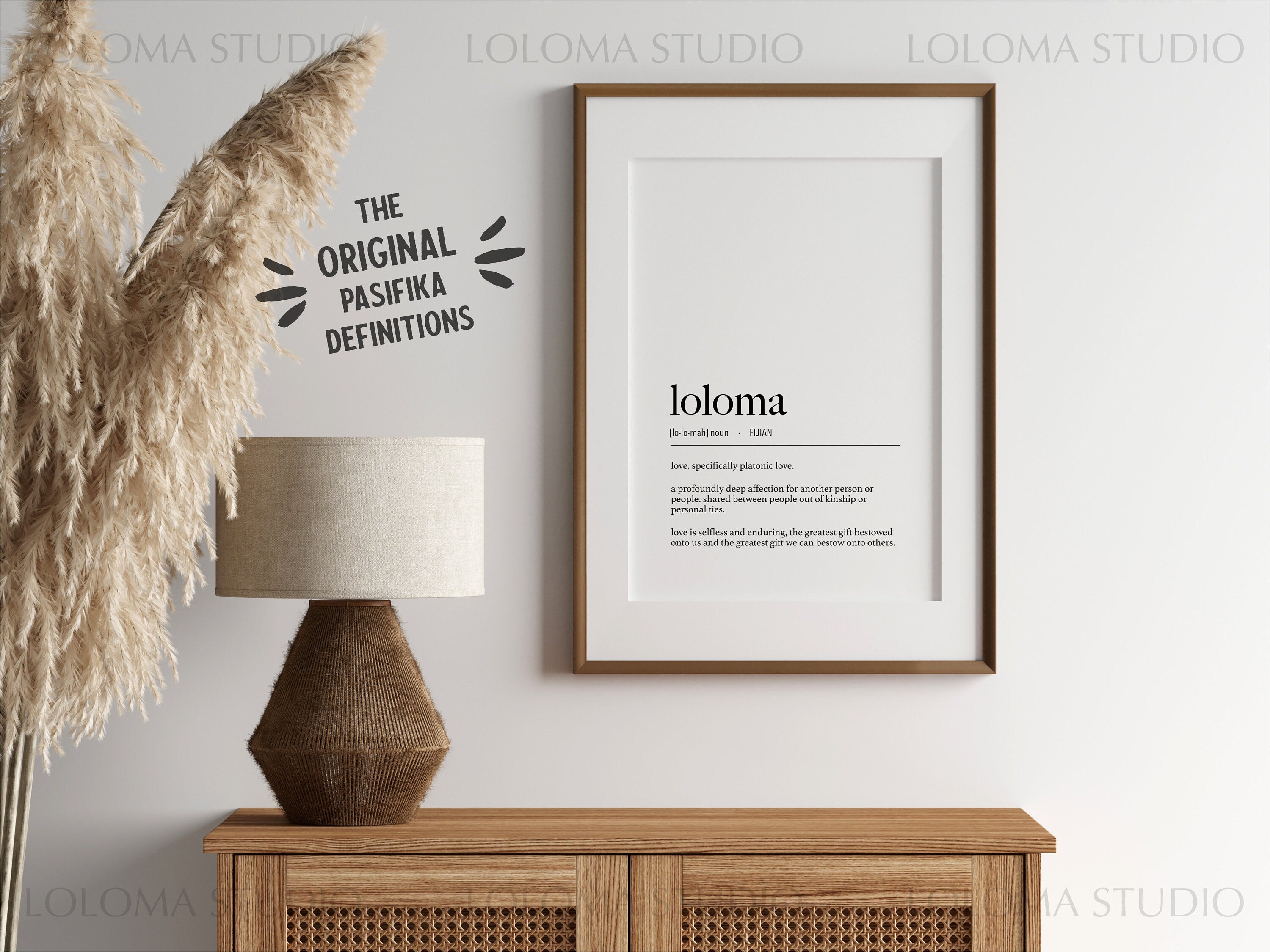 Fiji Loloma (Love - Platonic) Definition Digital Print
