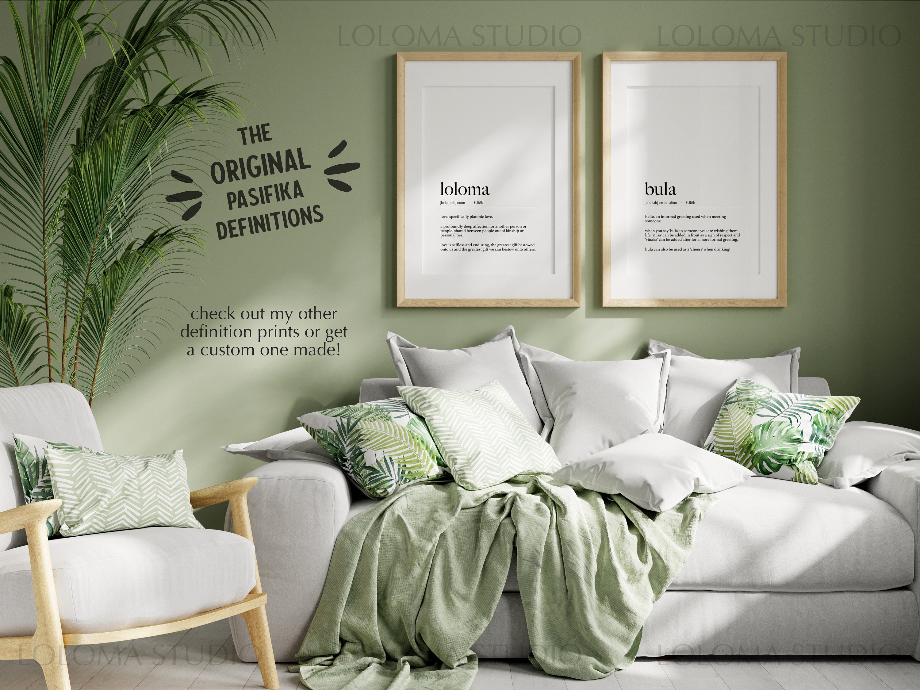 Fiji Loloma (Love - Platonic) Definition Digital Print