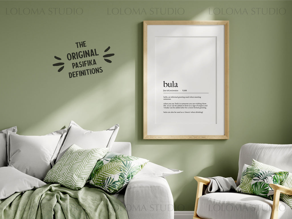 Bula (Hello) Definition Digital Print