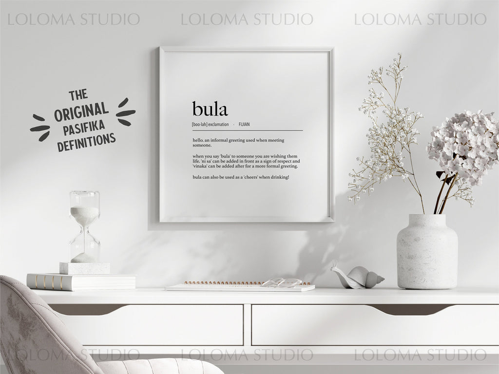 Bula (Hello) Definition Digital Print