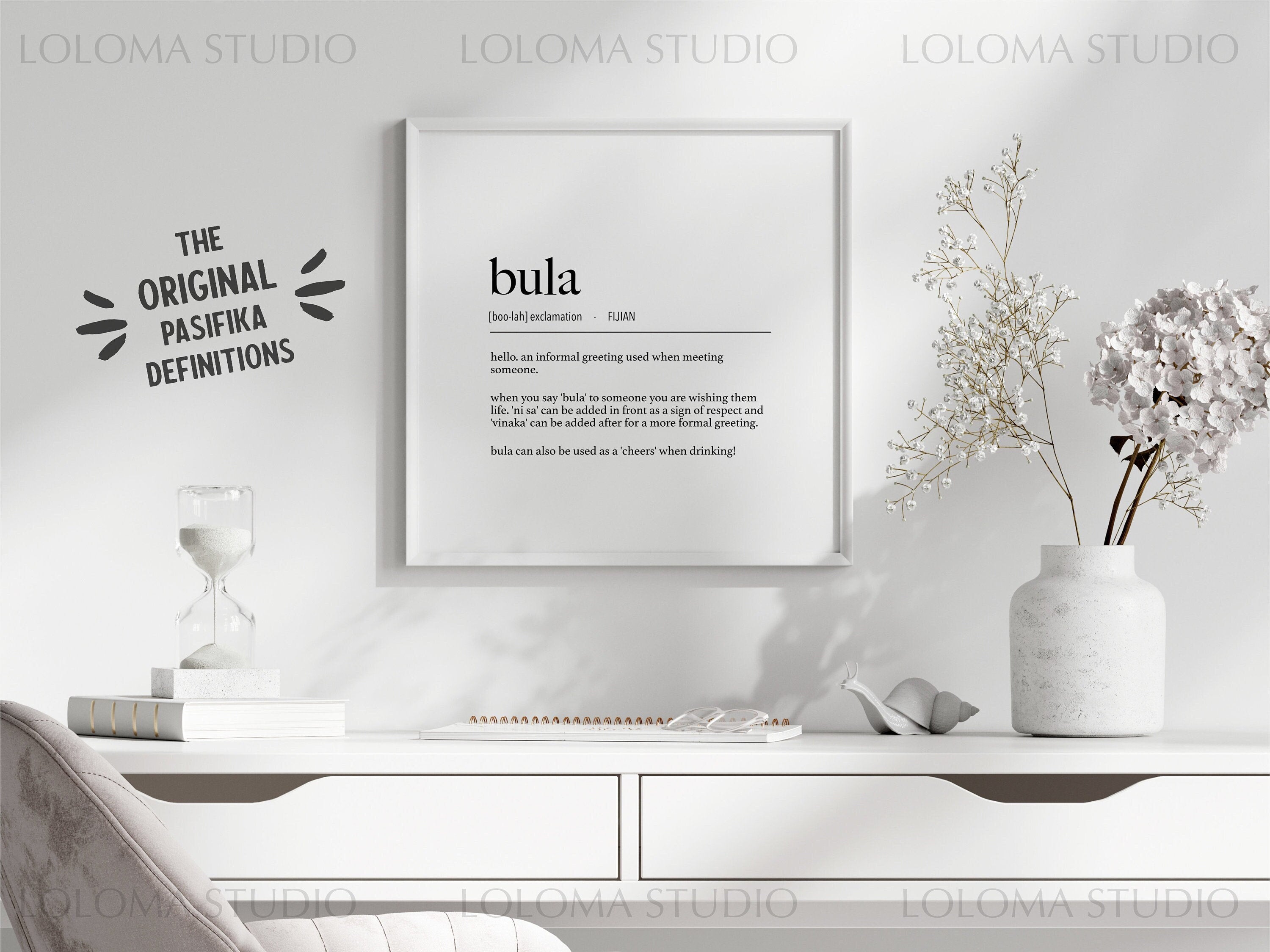 Bula (Hello) Definition Digital Print