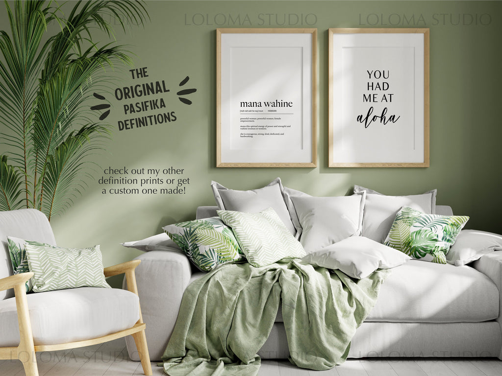Mana Wahine Definition Print, Hawaii Powerful Woman (Digital Download)