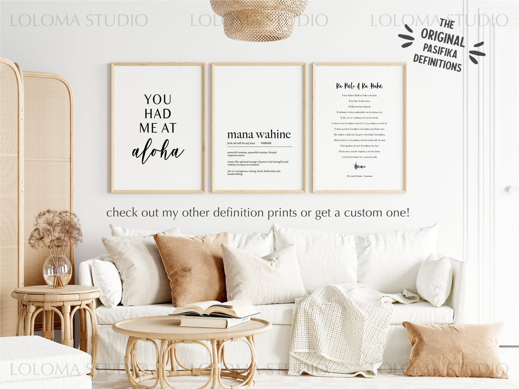 Mana Wahine Definition Print, Hawaii Powerful Woman (Digital Download)