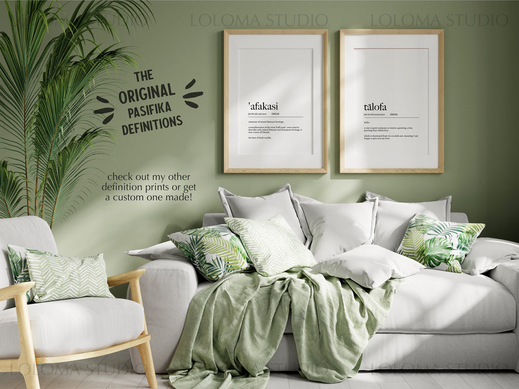 Samoa 'Afakasi (Mixed Samoan) Definition Digital Print