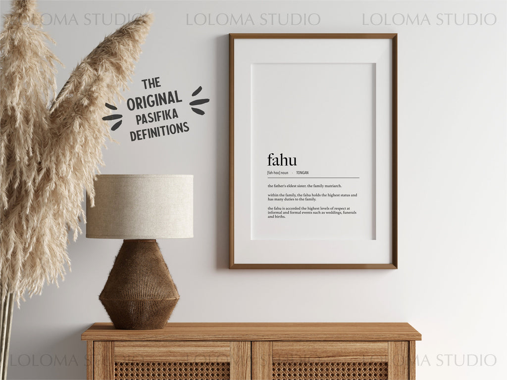 Tonga Fahu (Father's Eldest Sister) Definition Digital Print