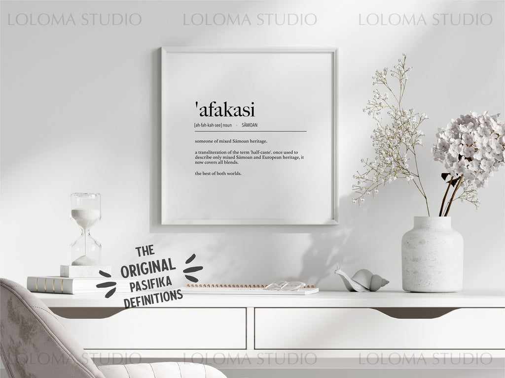 Samoa 'Afakasi (Mixed Samoan) Definition Digital Print