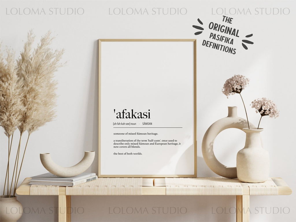 Samoa 'Afakasi (Mixed Samoan) Definition Digital Print