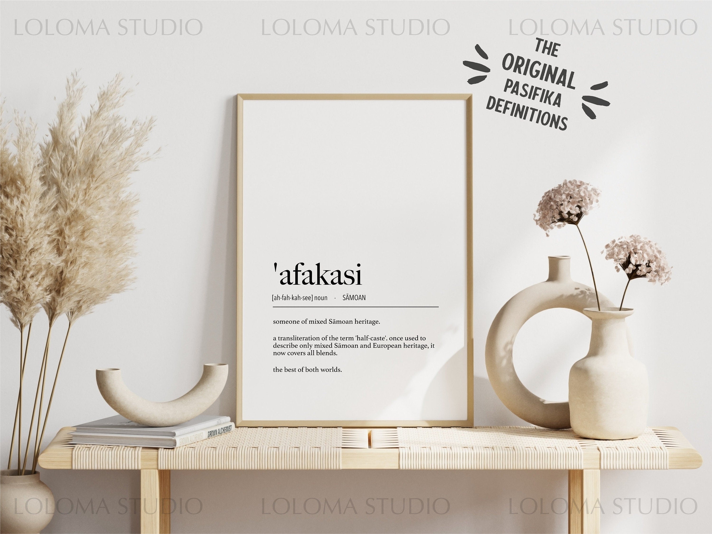 Samoa 'Afakasi (Mixed Samoan) Definition Digital Print