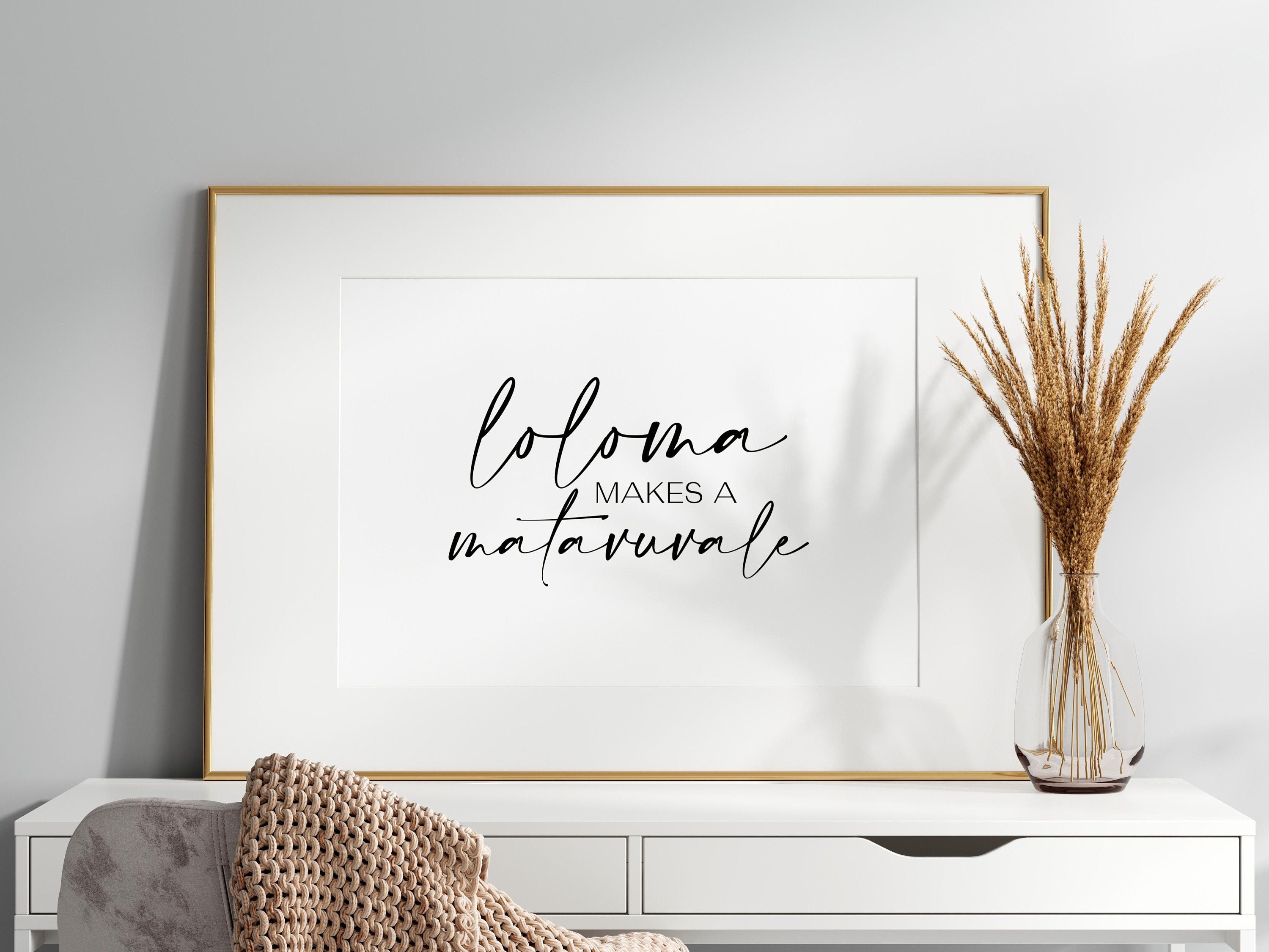 Digital Fiji Loloma makes a Matavuvale (Love makes a family) Quote Print // Fijian Language - Fiji Islands - Fiji Gift - Fijian Wedding Art