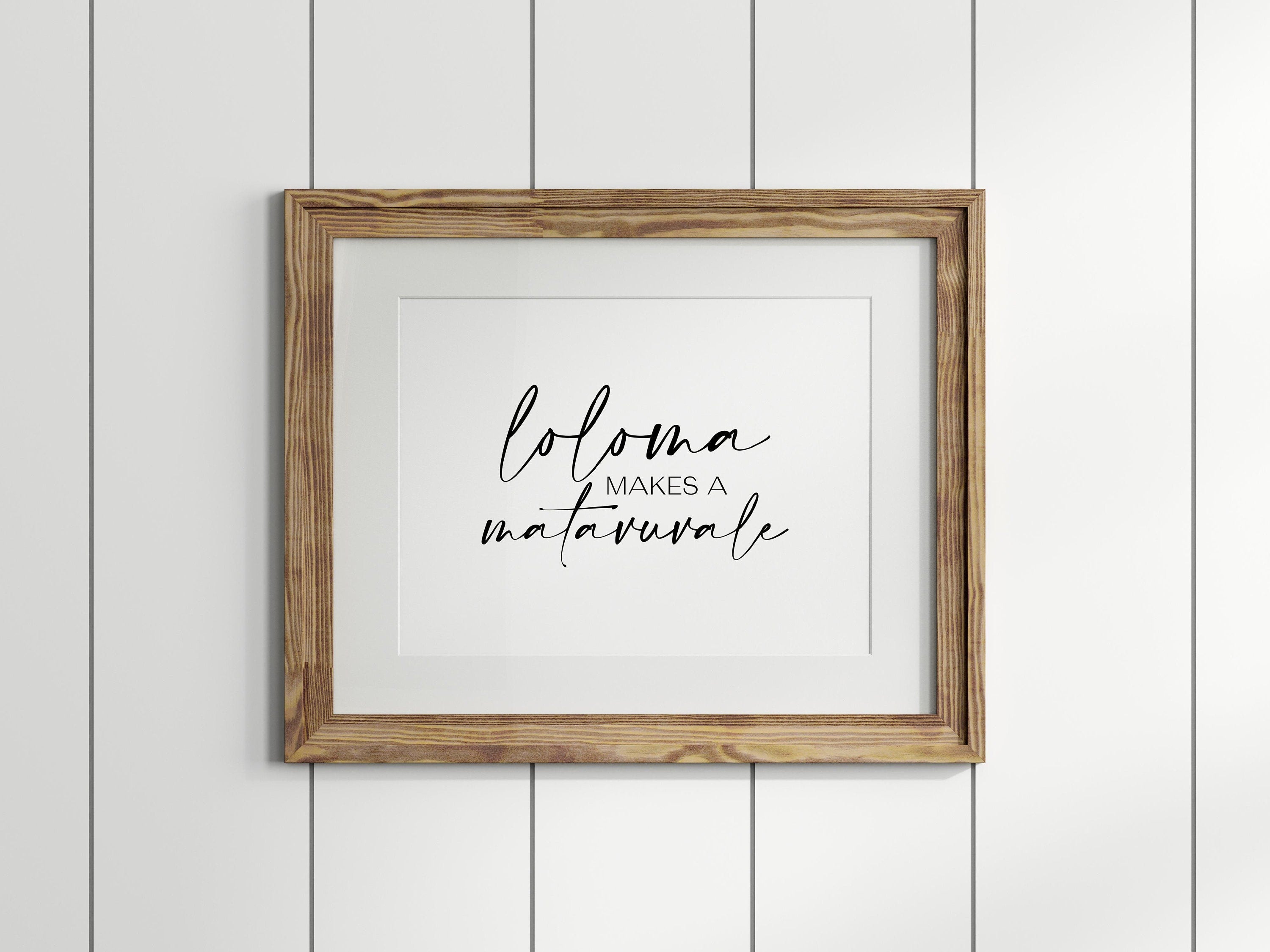 Digital Fiji Loloma makes a Matavuvale (Love makes a family) Quote Print // Fijian Language - Fiji Islands - Fiji Gift - Fijian Wedding Art