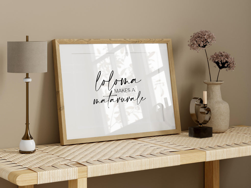 Digital Fiji Loloma makes a Matavuvale (Love makes a family) Quote Print // Fijian Language - Fiji Islands - Fiji Gift - Fijian Wedding Art