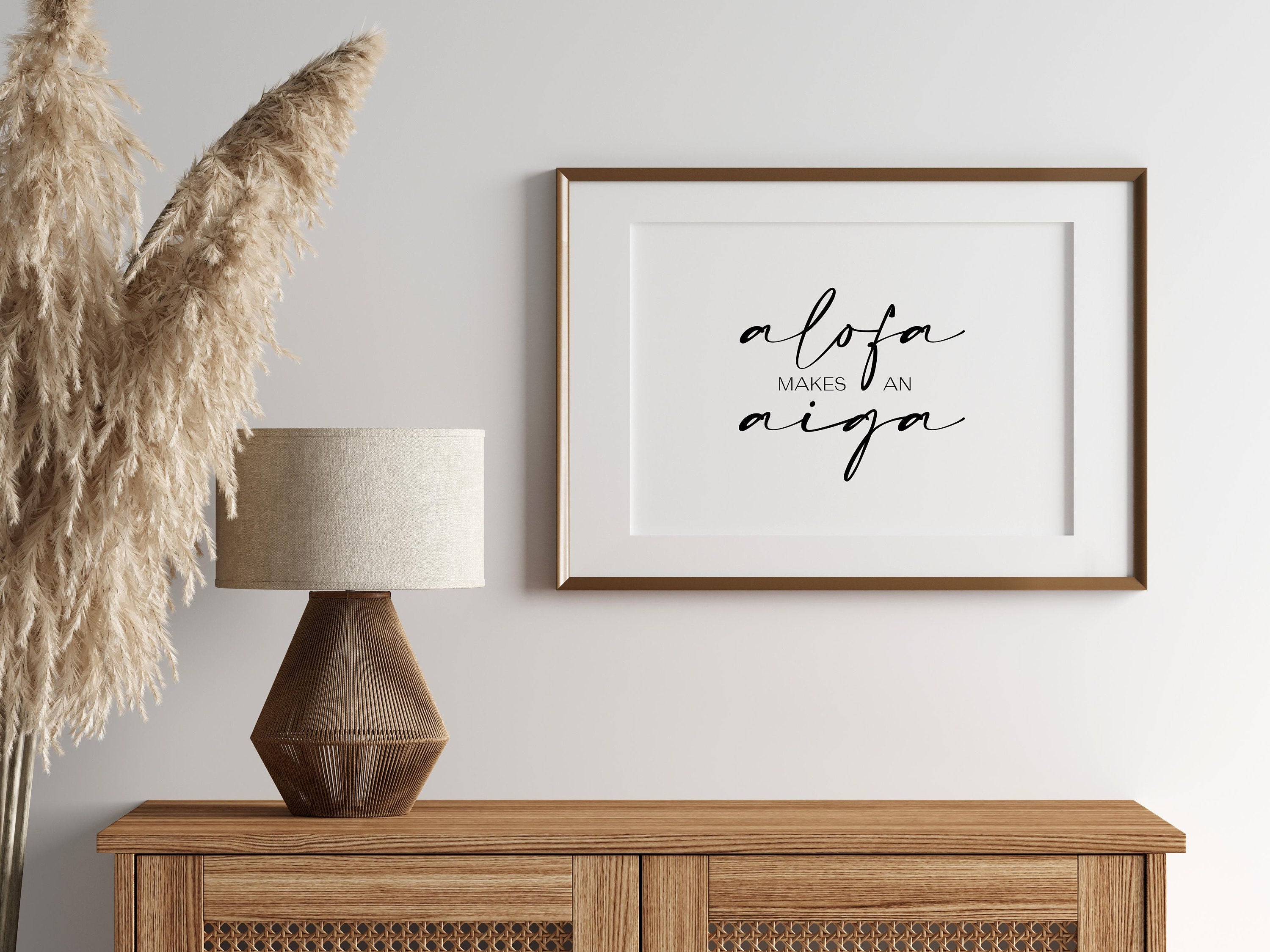Samoa Alofa Makes An Aiga (Love makes a family) Print, Samoan love, alofa print, samoan home decor, aiga wall art, samoan language