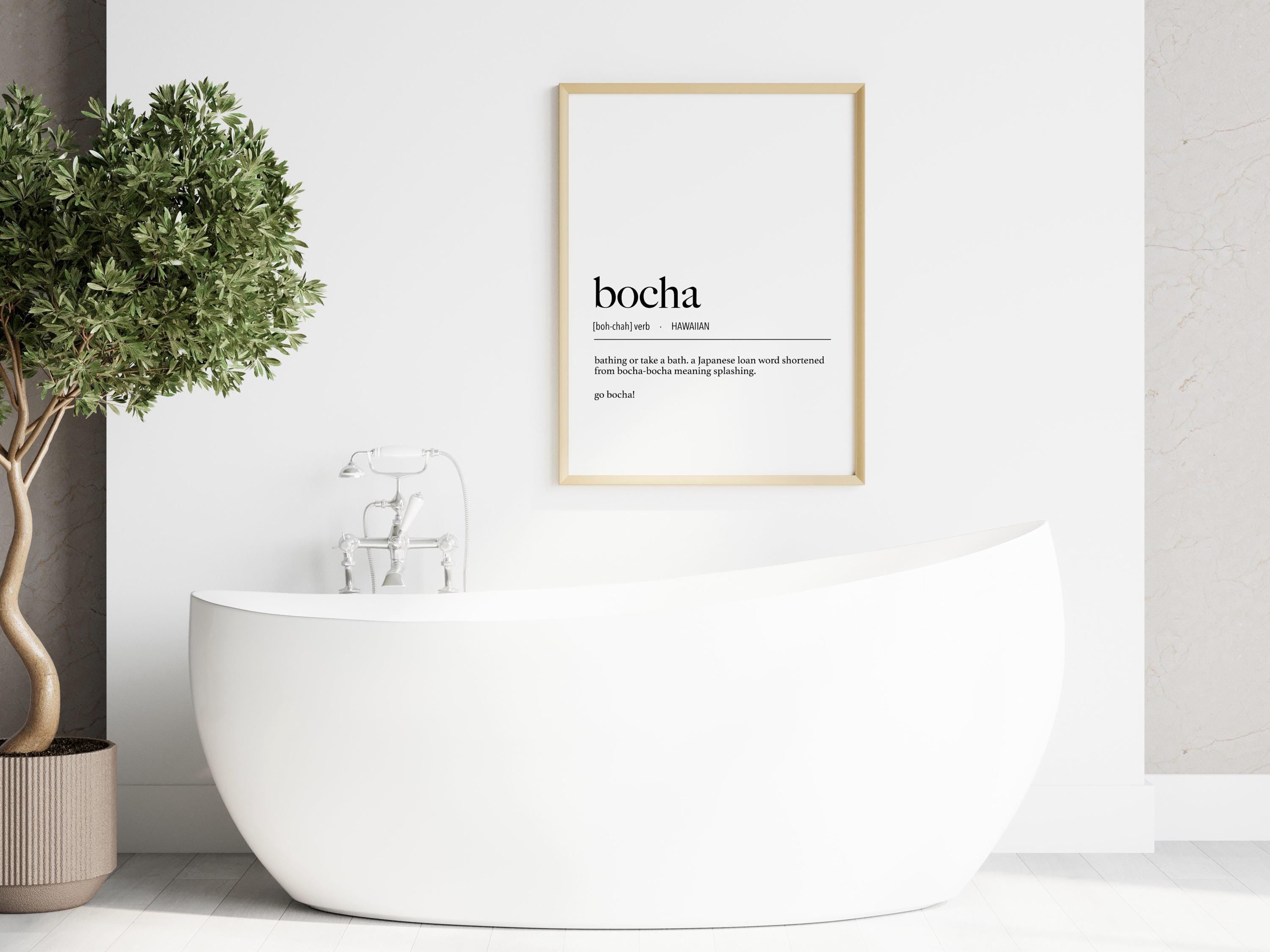 Digital Hawaii Bocha (Bathe) Definition Print / Instant Download