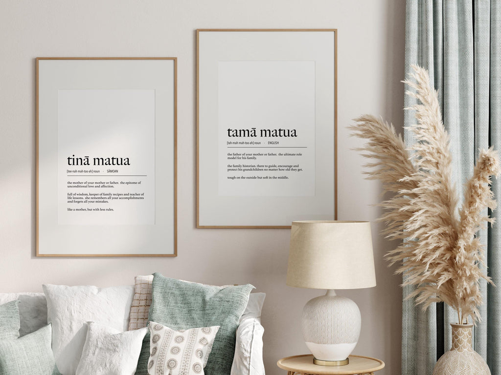 Samoa Tinā Matua (Grandmother) Definition Digital Print, samoan decor, mothers day gift, grandma gift, tinamatua definition, aiga poster,