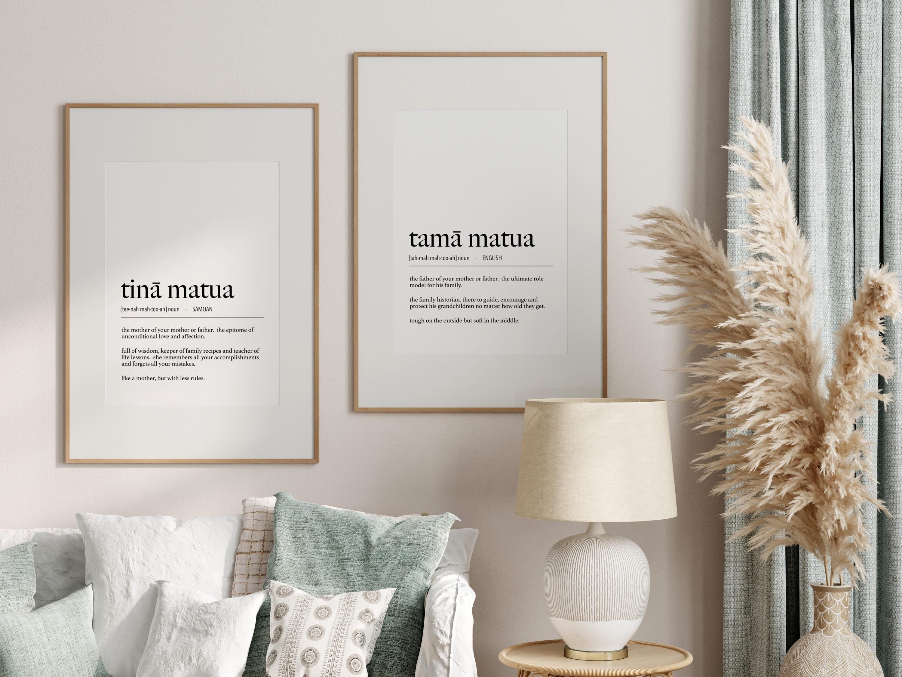 Samoa Tinā Matua (Grandmother) Definition Digital Print, samoan decor, mothers day gift, grandma gift, tinamatua definition, aiga poster,