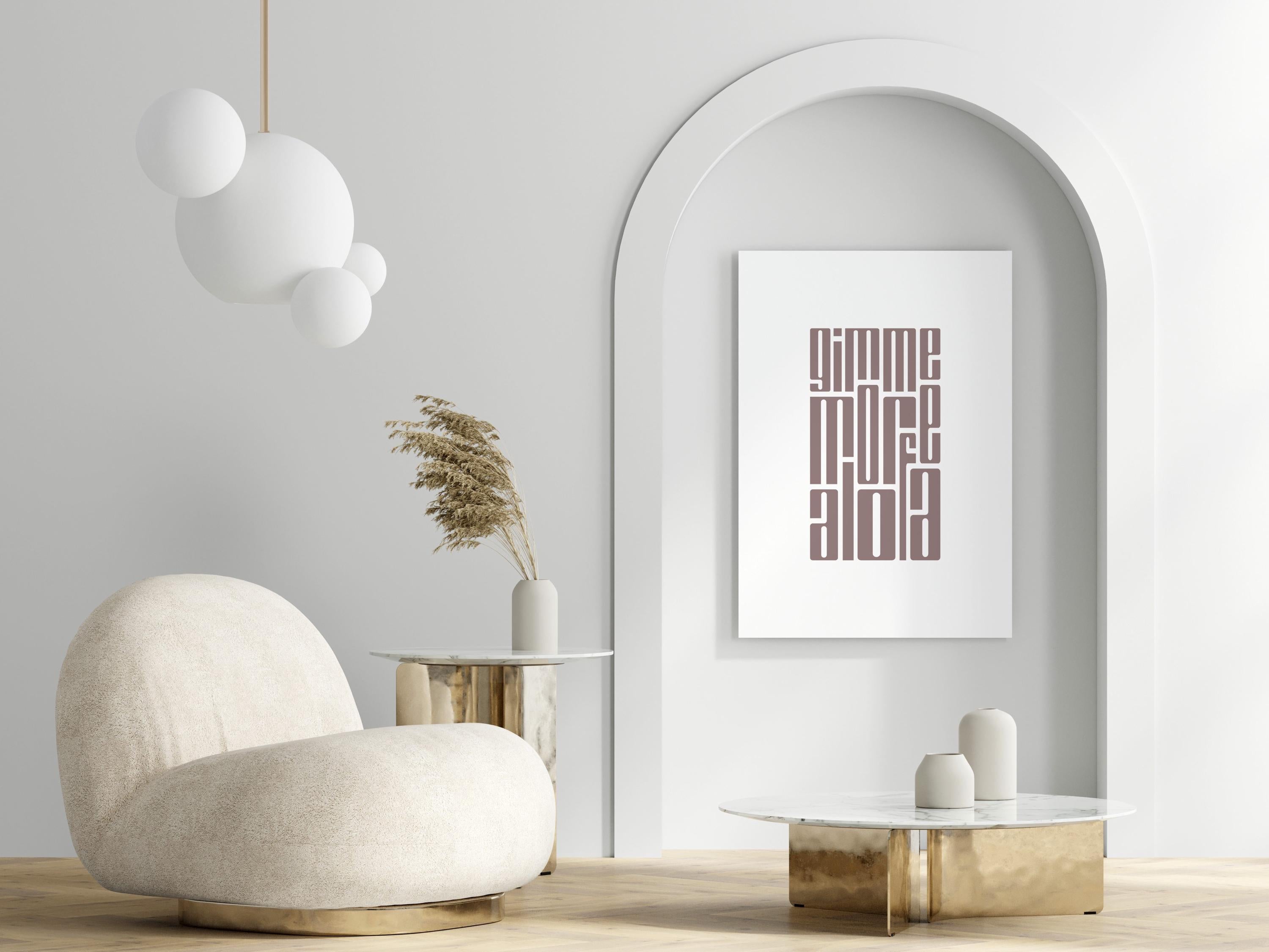 Samoa Gimme More Alofa (Love) Digital Print / Gagana Samoa / Typography Print / Samoan Home Decor / Fun Quote Poster / Samoan Artwork