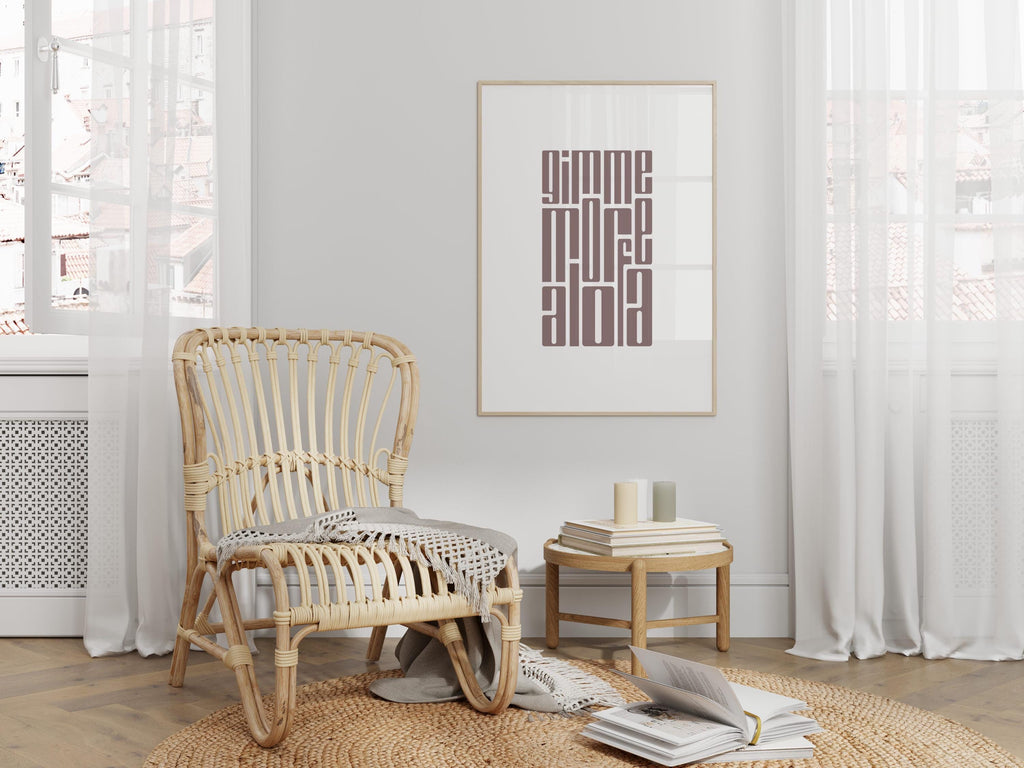 Samoa Gimme More Alofa (Love) Digital Print / Gagana Samoa / Typography Print / Samoan Home Decor / Fun Quote Poster / Samoan Artwork