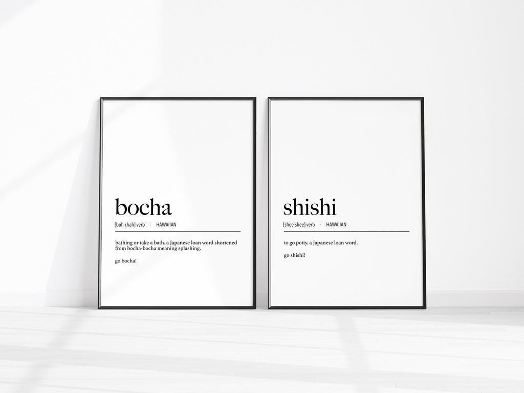 Digital Hawaii Bocha (Bathe) Definition Print / Instant Download