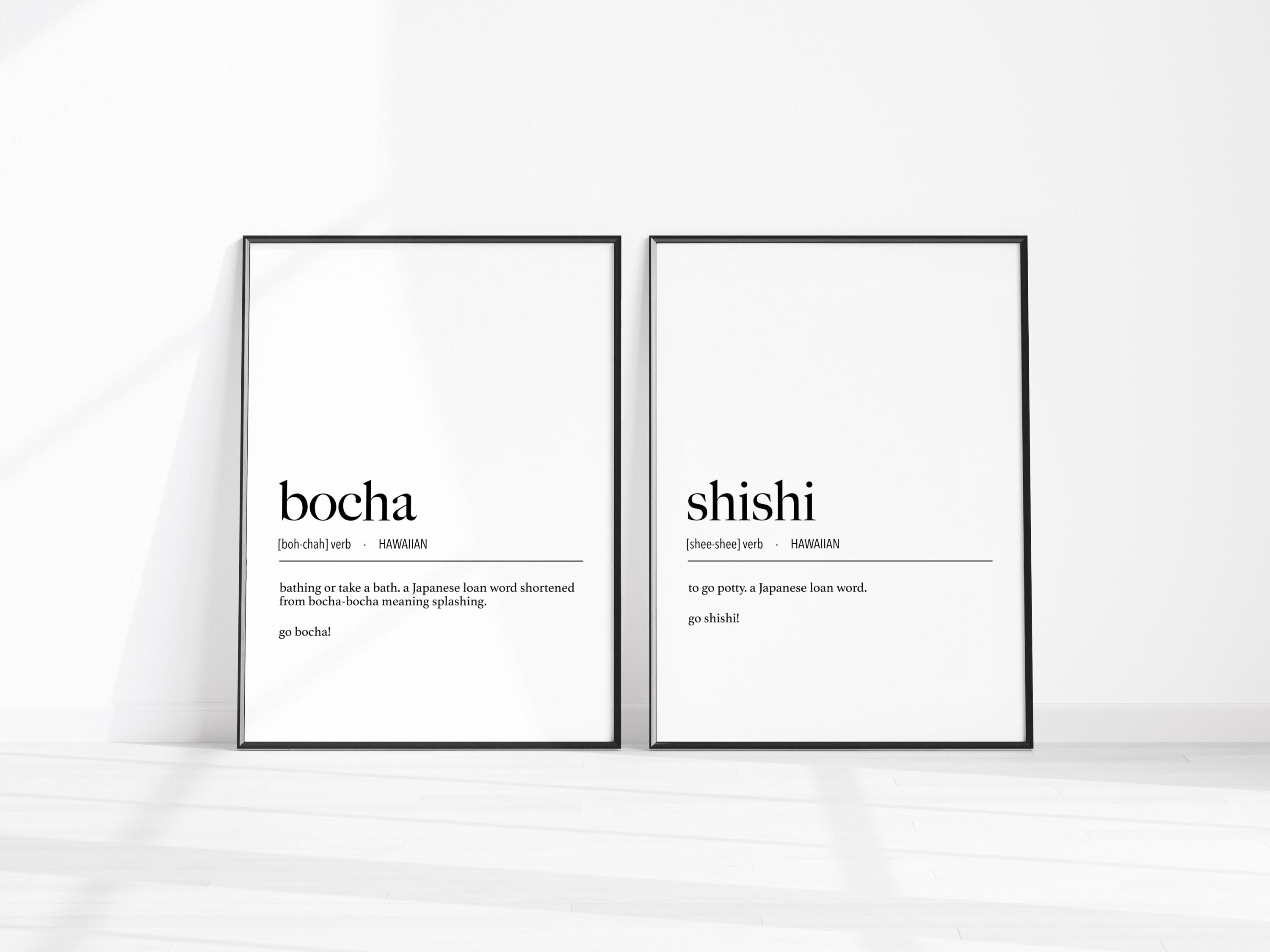 Digital Hawaii Bocha (Bathe) Definition Print / Instant Download