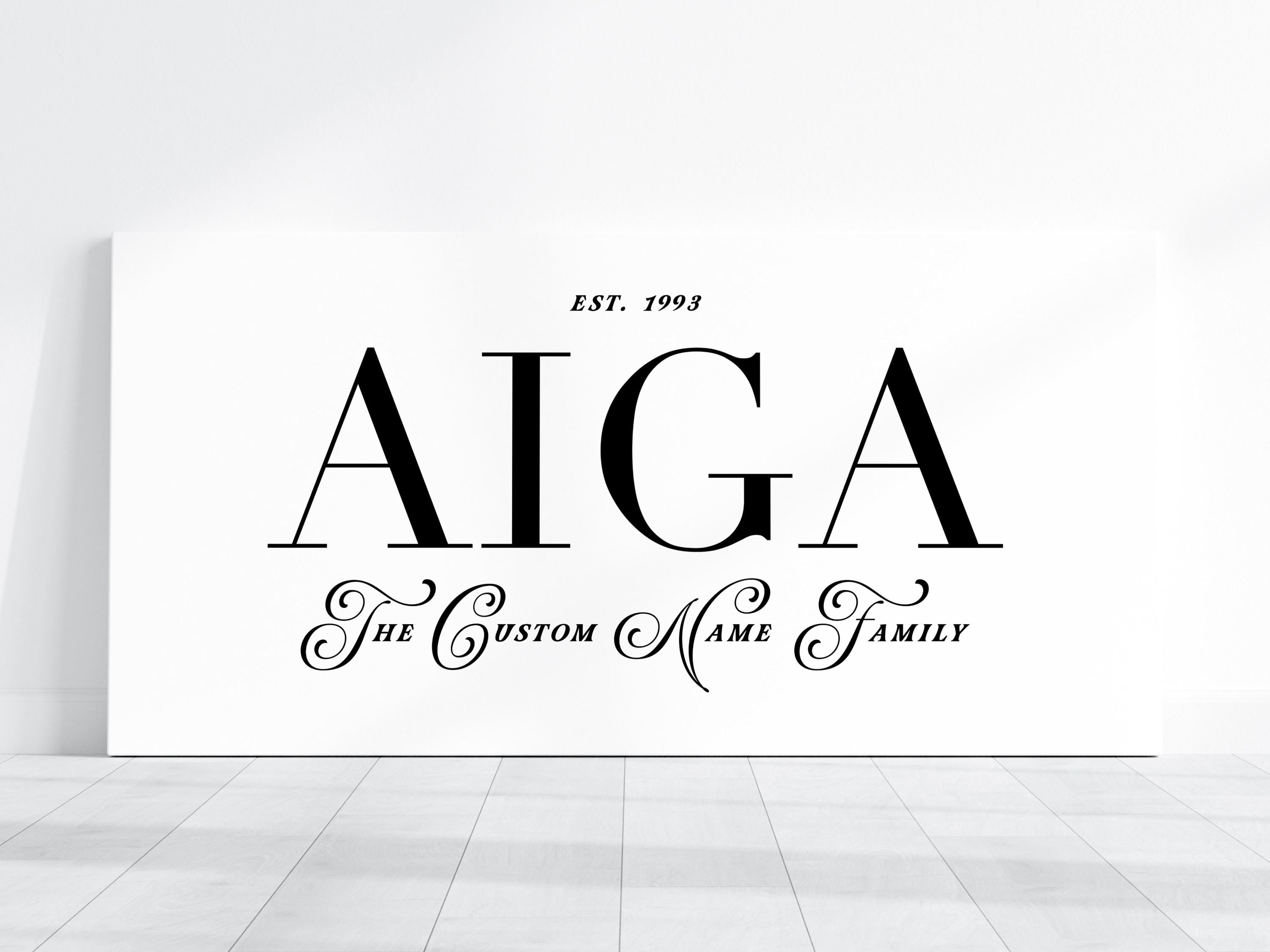 Personalised Aiga (Family) Name Canvas Print // Aiga Quote Custom Wall Art / Custom Family Art / Customised Gift / Personal Family Print